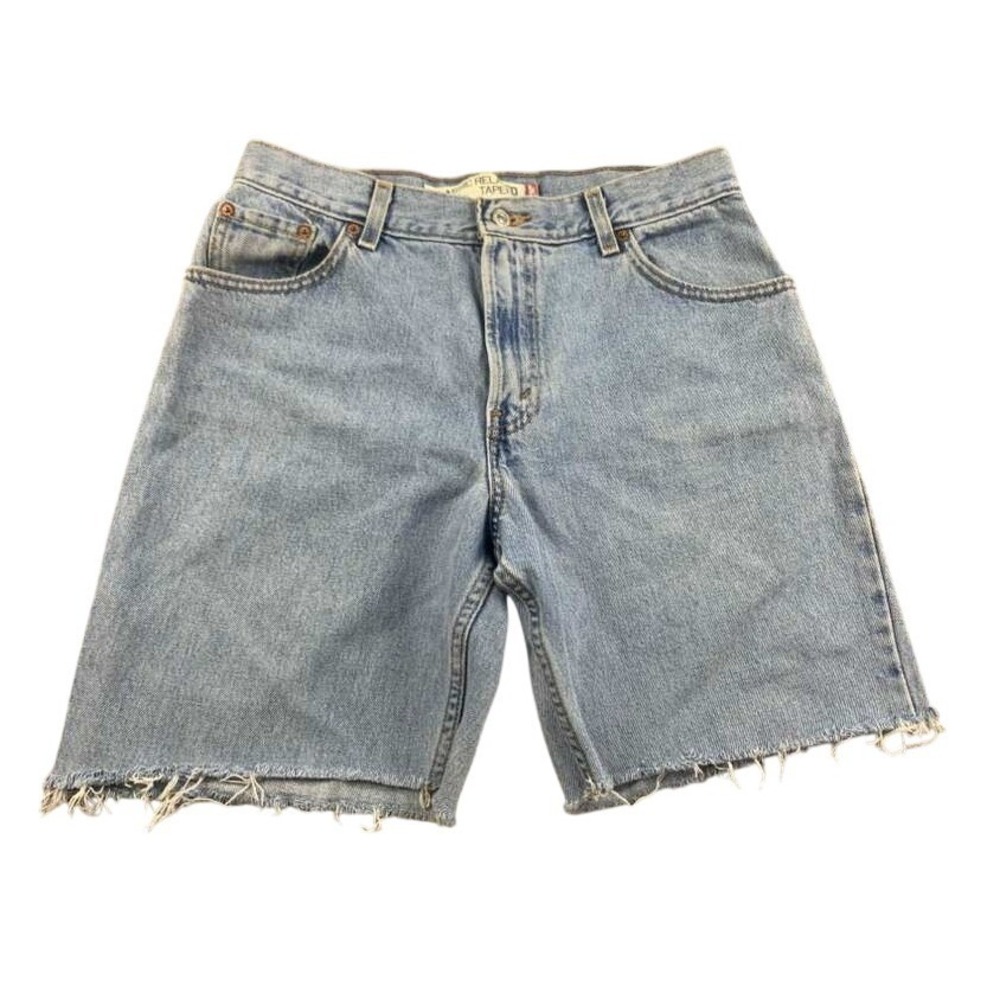 Levi's Wedgie Shorts Women 12L Light Wash High Rise‎ Button Fly DIY Cutoff